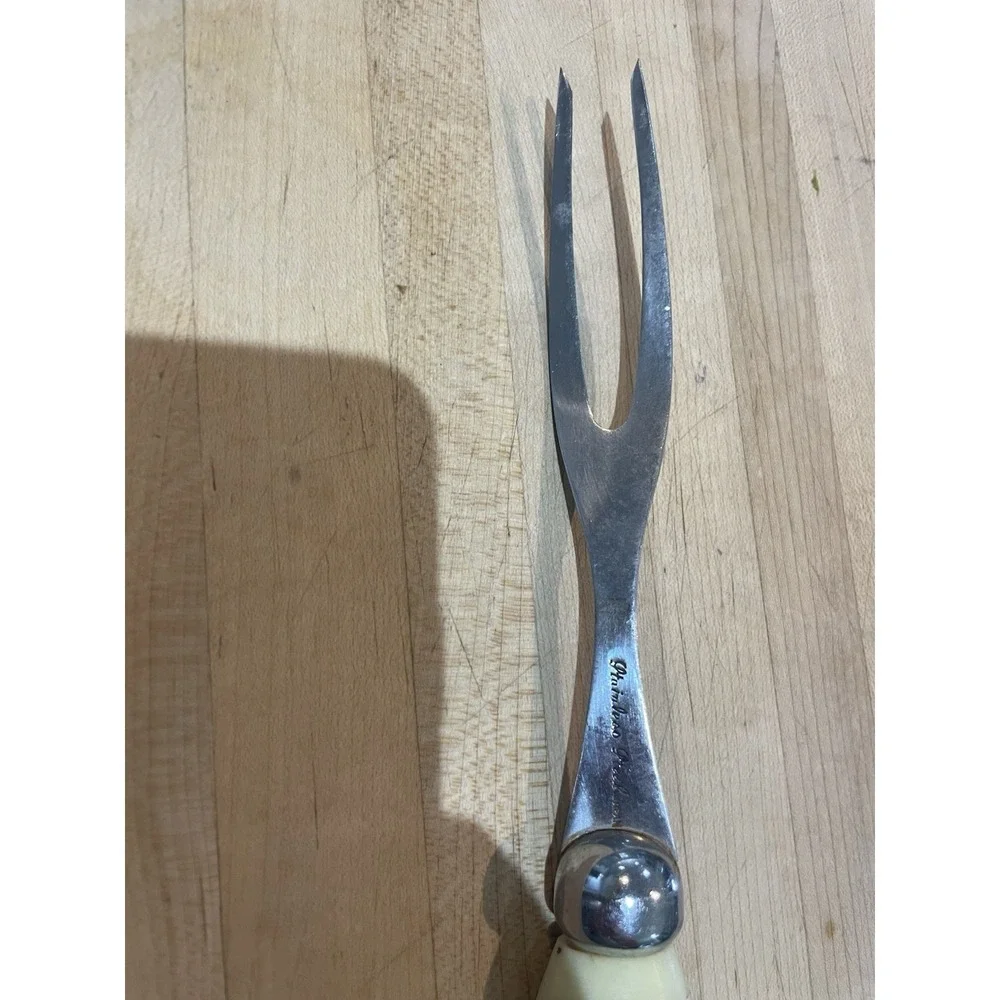 Vintage Stag Handle Carving Fork Meat Carving